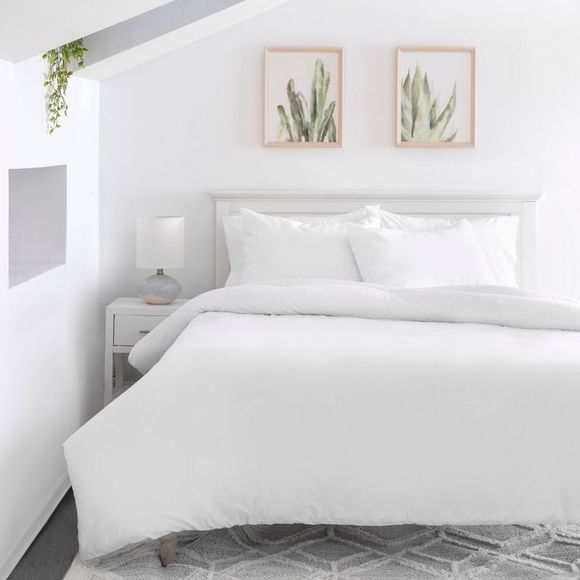 Welspun Basics Bedding Fullqueen Cozy Cotton Percale Duvet Cover